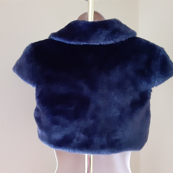 Faux Fur Midnight Blue Top Cover - Picture 2 of 2
